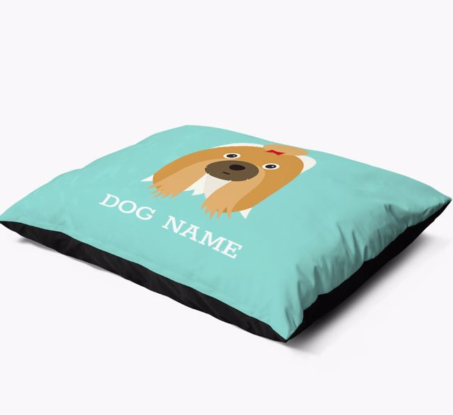 'Yappicon and Name' - Personalised {breedFullName} Dog Bed